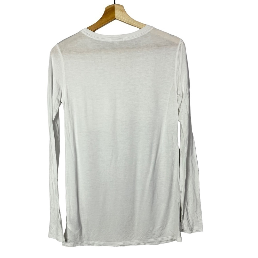 Gap White Basic Layering Long Sleeve T-Shirt Xs - image 2